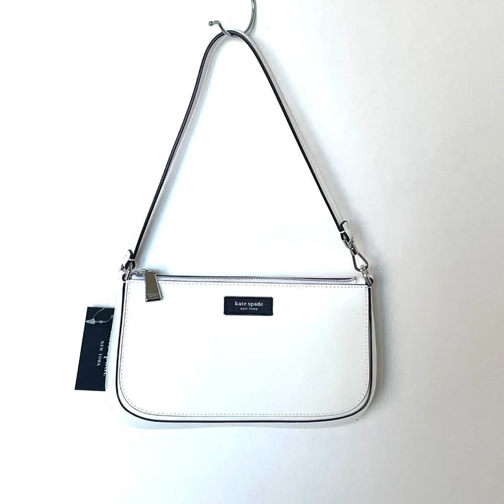Kate Spade Sam Icon Mini Shoulder Bag White Leather